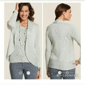 CHICO'S Laurel Lurex Sweater Set Sz 12